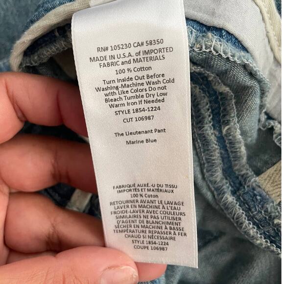 Current/Elliott Marine Blue The Lieutenant Pants - Picture 6 of 6